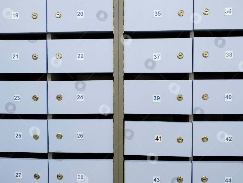 Скачать Серые почтовые ящики крупным планом, фон или текстура фотосток Ozero