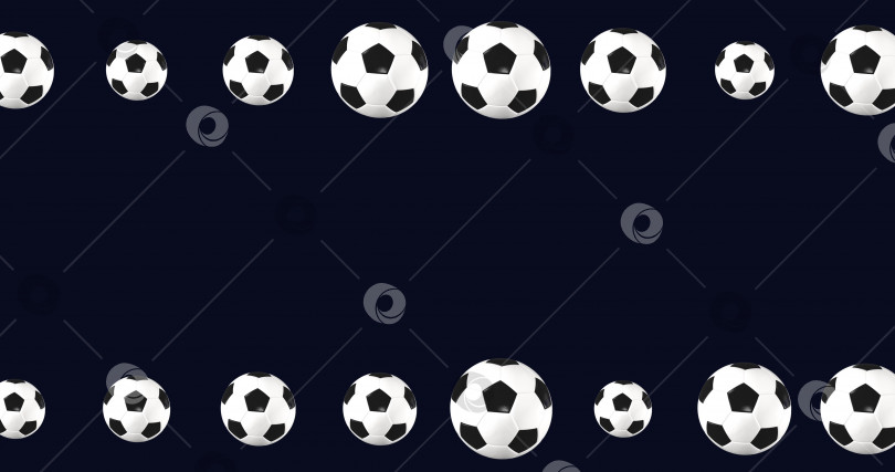Скачать Футбольная 3d-анимация летящего мяча. футбольный фон для макета или оформления плаката. изолировать на синем фоне. 3d-рендеринг. фотосток Ozero