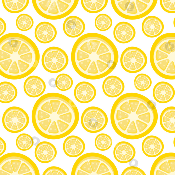 Скачать Бесшовный узор с лимонами на белом фоне фотосток Ozero