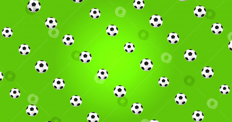 Скачать Футбольная 3d-анимация летящего мяча. футбольный фон для макета или оформления плаката. изолировать на зеленом фоне. 3d-рендеринг. фотосток Ozero