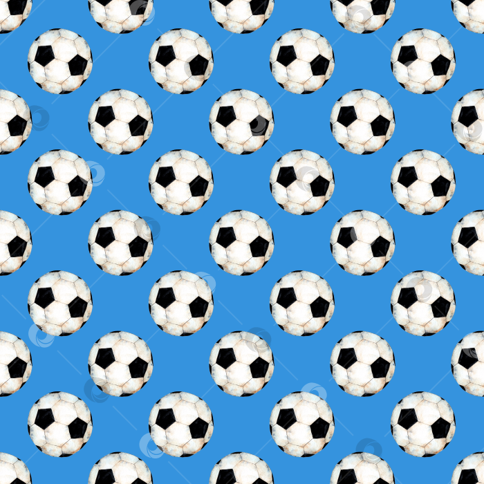Скачать Простой рисунок футбольного мяча на синем фоне фотосток Ozero