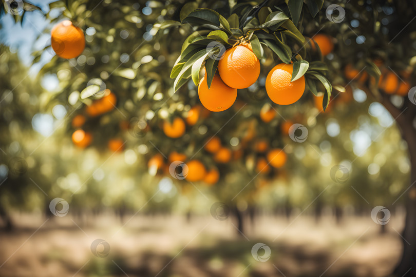 Скачать апельсин, растущий на апельсиновом дереве фотосток Ozero