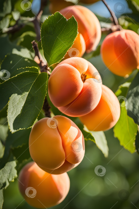 Скачать созревающие персики в саду фотосток Ozero