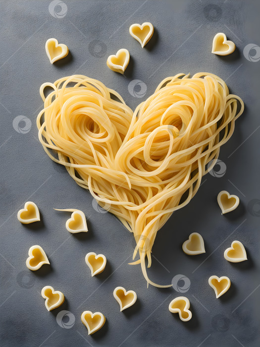Скачать макароны в форме сердца спагетти спагетти флатлей фотосток Ozero
