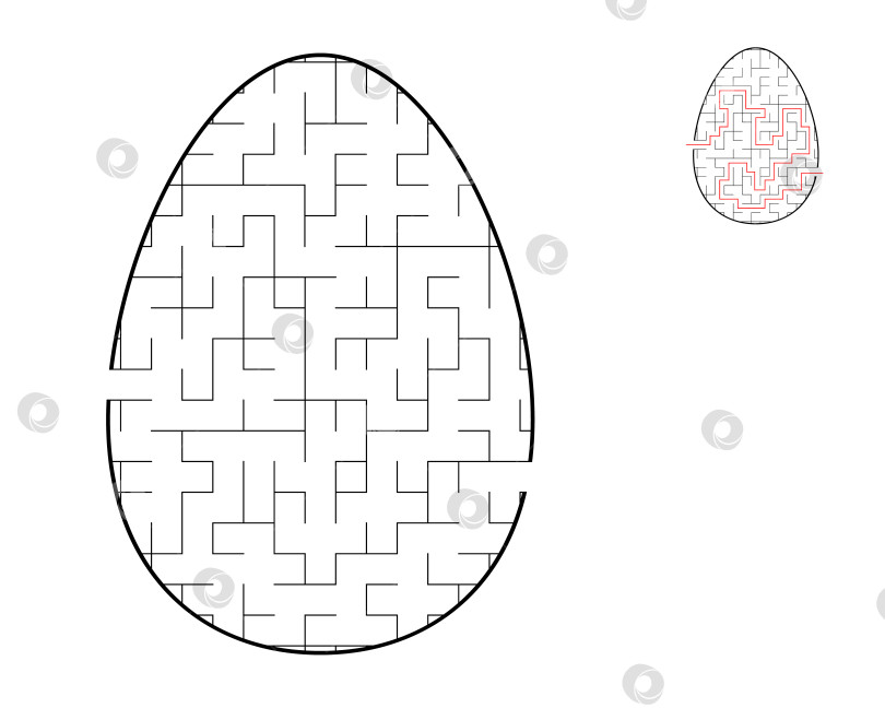 Скачать Головоломка-лабиринт. Лабиринт в форме яйца. Развлечение для детей и взрослых фотосток Ozero