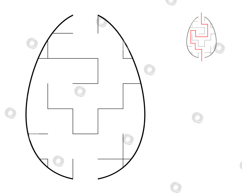 Скачать Головоломка-лабиринт. Лабиринт в форме яйца. Развлечение для детей и взрослых фотосток Ozero