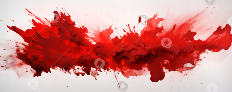 Скачать Взрыв красной краски на белом фоне фотосток Ozero