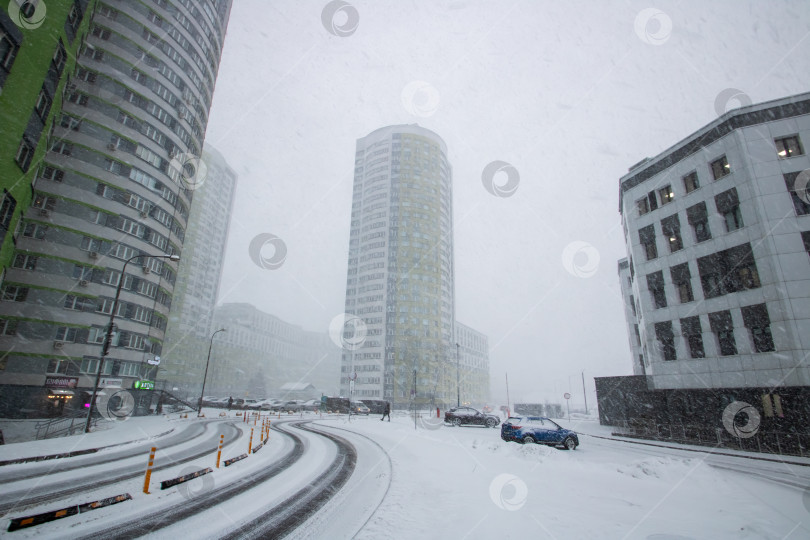 Скачать Беларусь, Минск - 07 февраля, Метель на улицах города фотосток Ozero