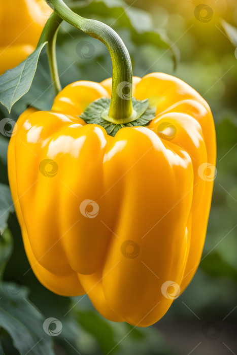 Скачать сбор урожая желтого болгарского перца в саду крупным планом фотосток Ozero