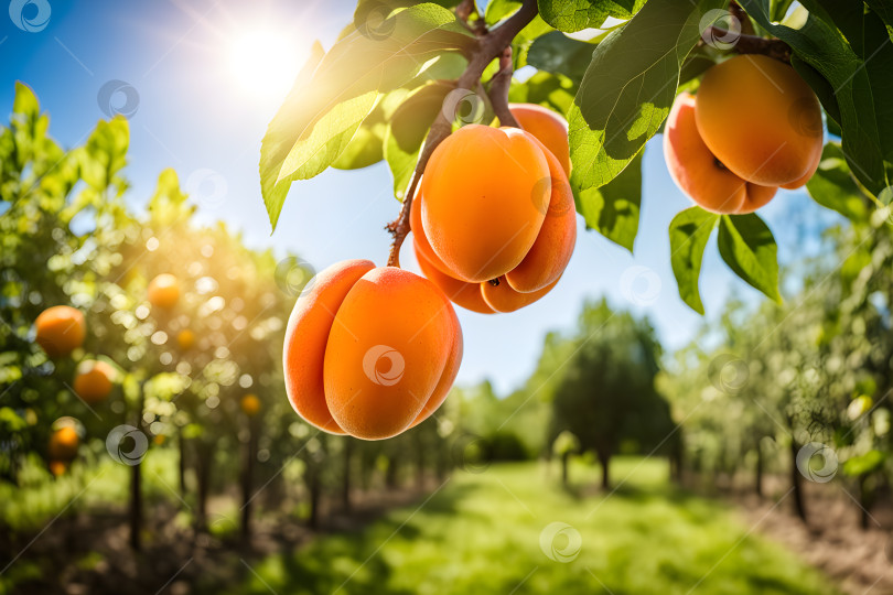 Скачать созревающие персики в саду фотосток Ozero