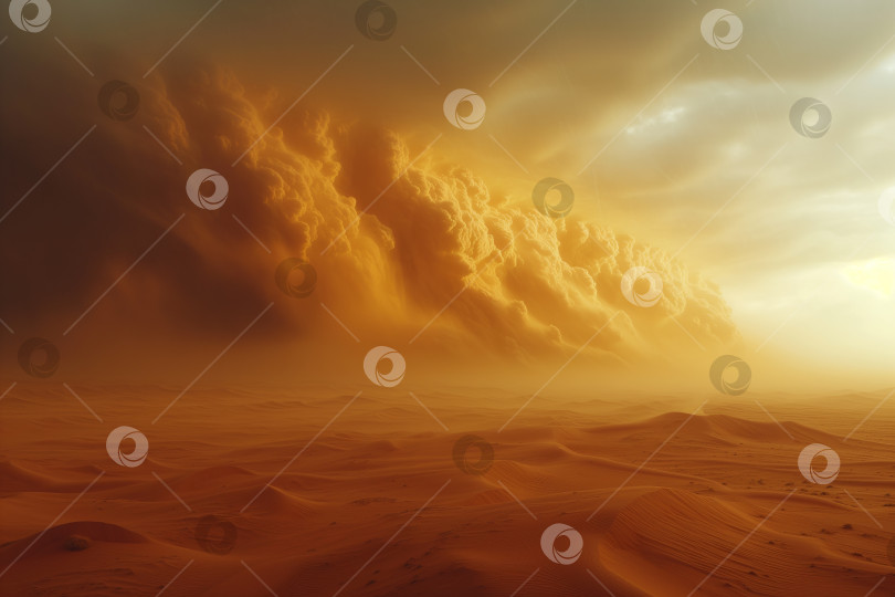 Скачать приближающаяся песчаная буря в пустыне фотосток Ozero