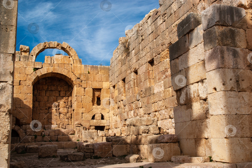 Скачать Римский город Гераса (Джераш, Иордания) - древний город, возраст которого составляет 6,5 тысяч лет. Храм Артемиды, построенный в 150 году нашей эры. Большая внутренняя ниша для размещения статуи Артемиды фотосток Ozero