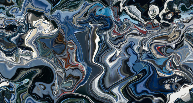 Скачать Абстрактный бесшовный фон с зигзагом и волнами в синих и черных тонах. Художественная обработка изображения, созданного морским портом на фотографии Черного моря. Красивый многоцветный узор для дизайна фотосток Ozero