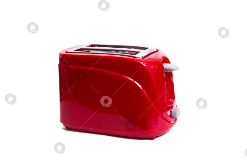 Скачать Красный тостер, выделенный на белом фоне фотосток Ozero