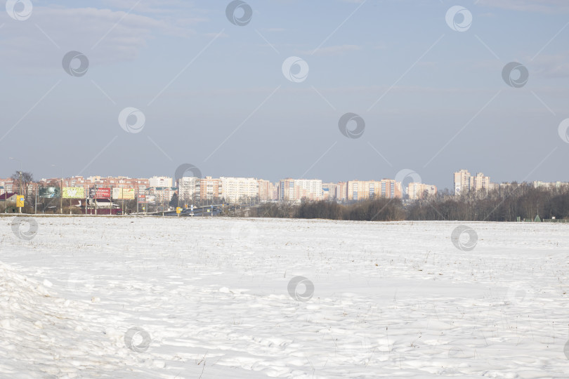 Скачать БЕЛАРУСЬ, ПОЛОЦК - 25 февраля 2021 года: Вид на город зимой фотосток Ozero