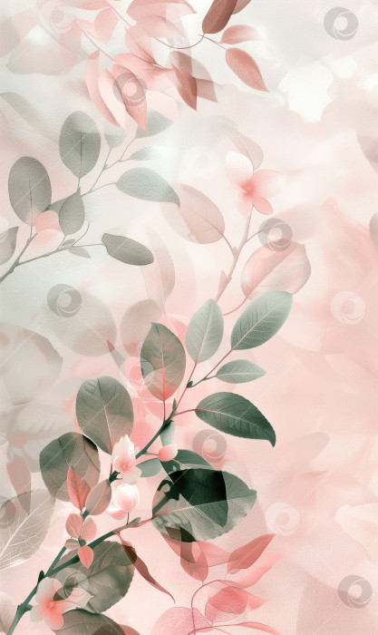 Скачать вертикальный спокойный фон с весенней цветочной тематикой фотосток Ozero
