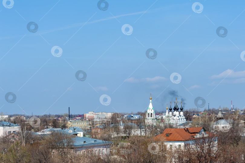 Скачать Муром. Вид сверху. Весенний городской пейзаж. фотосток Ozero