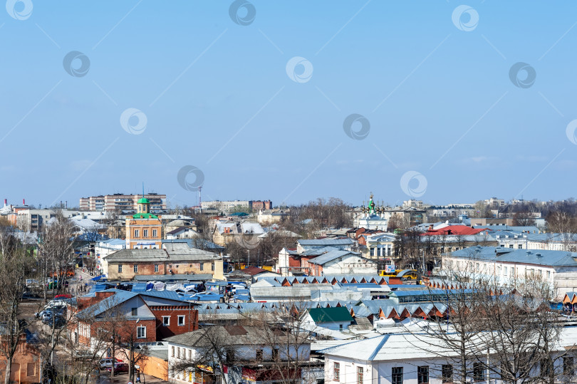 Скачать Муром. Вид сверху. Весенний городской пейзаж. фотосток Ozero