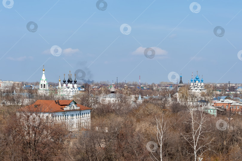 Скачать Муром. Вид сверху. Весенний городской пейзаж. фотосток Ozero