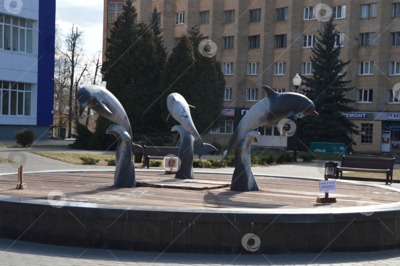 Скачать Фонтан Дельфин в городе Воскресенск фотосток Ozero
