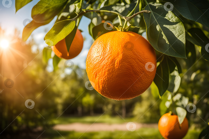 Скачать апельсин, растущий на апельсиновом дереве фотосток Ozero