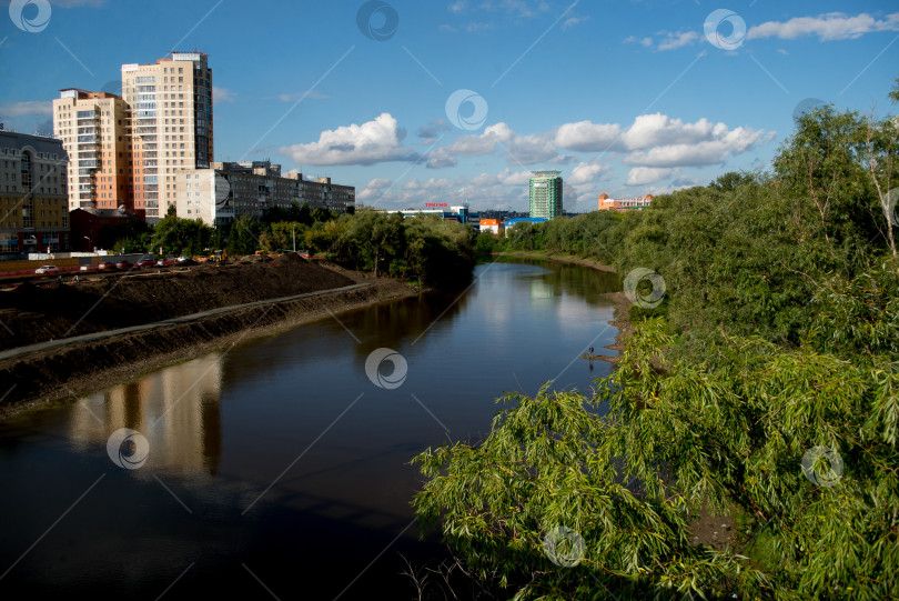 Скачать Омск, мост через реку Омь фотосток Ozero