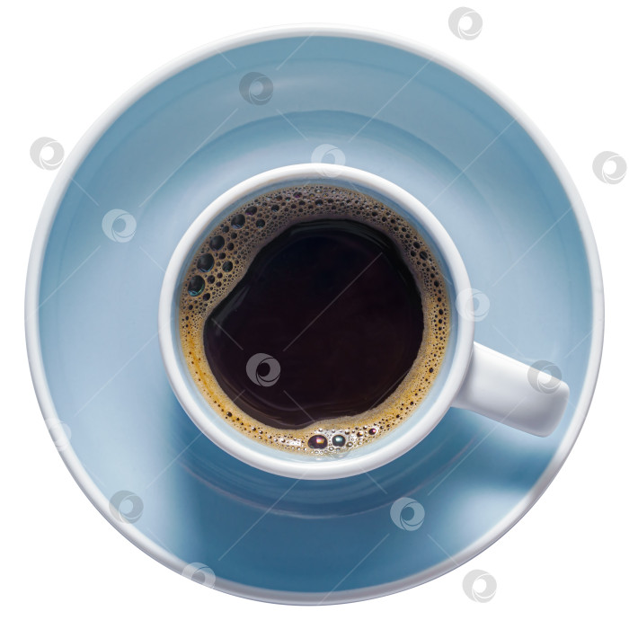 Скачать Чашка кофе, выделенная на белом фоне вверху фотосток Ozero