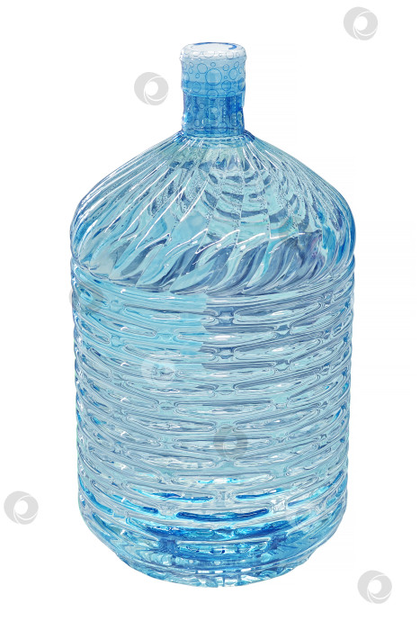 Скачать Большая пластиковая бутылка для воды, выделенная на белом фоне фотосток Ozero