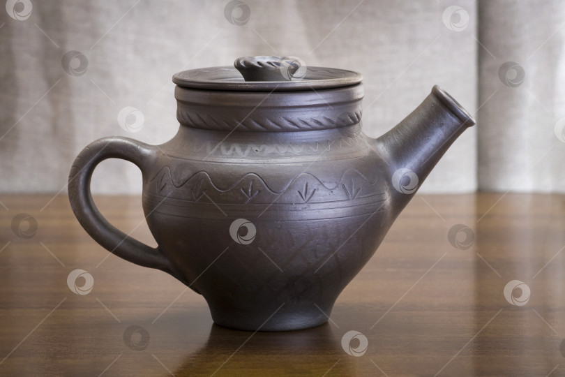 Скачать Глиняный деревенский чайник фотосток Ozero