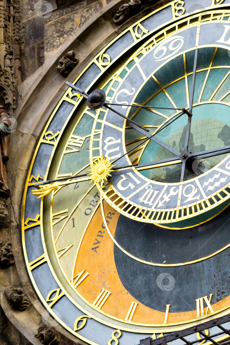 Скачать Пражские астрономические часы в Старом городе обрезаны фотосток Ozero