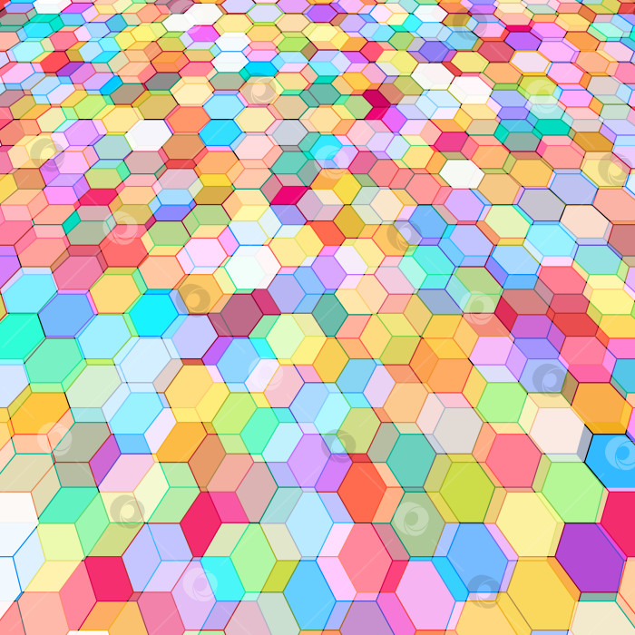 Скачать Абстрактный фон с красочными шестигранными многоугольниками фотосток Ozero
