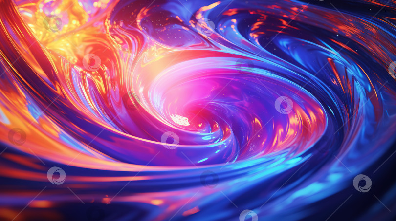 Скачать Абстрактный фон с водоворотом цветов, вращающихся в движении в ярком цветовом вихре. Сгенерированный ИИ. фотосток Ozero
