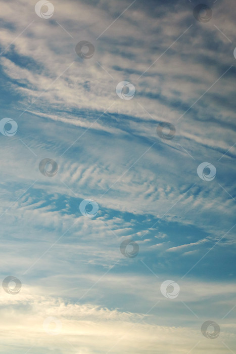 Скачать Небо с облаками в солнечном свете на закате фотосток Ozero