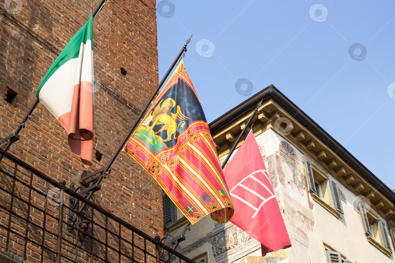 Скачать Флаг региона Венето фотосток Ozero
