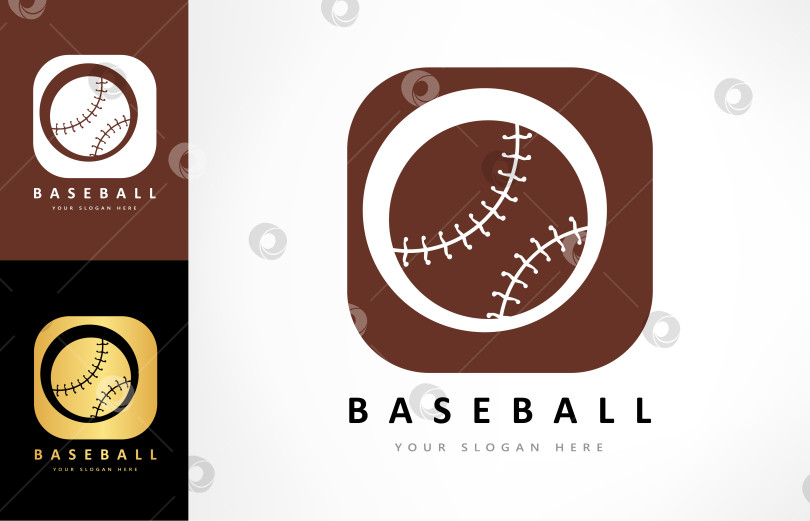Скачать Векторный логотип бейсбола. Спортивный дизайн. фотосток Ozero