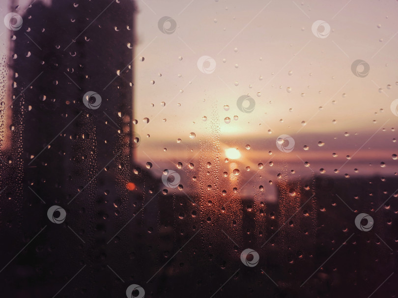 Скачать Вид на закат сквозь окно фотосток Ozero