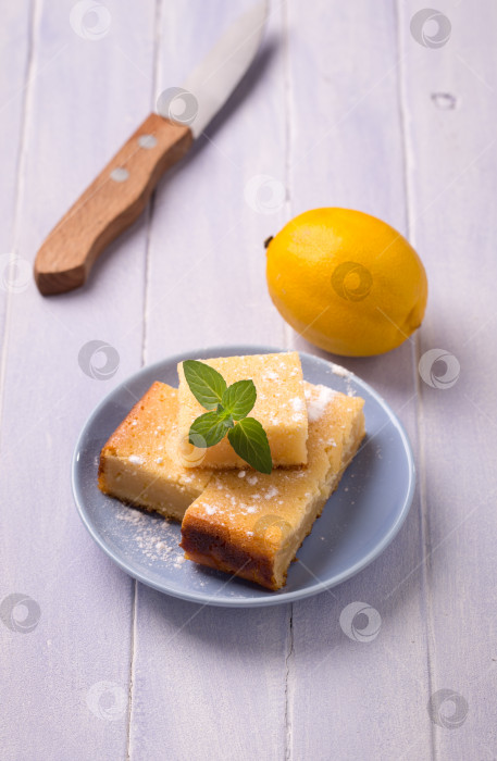 Скачать Лимонный пирог с мятой фотосток Ozero