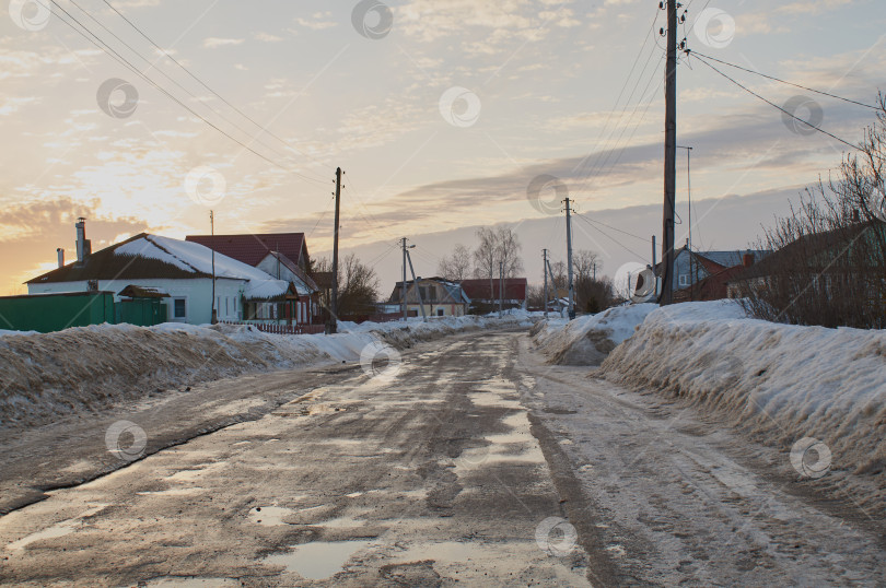 Скачать Дорога в деревне фотосток Ozero