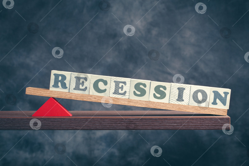 Скачать Рецессия пишется буквами фотосток Ozero