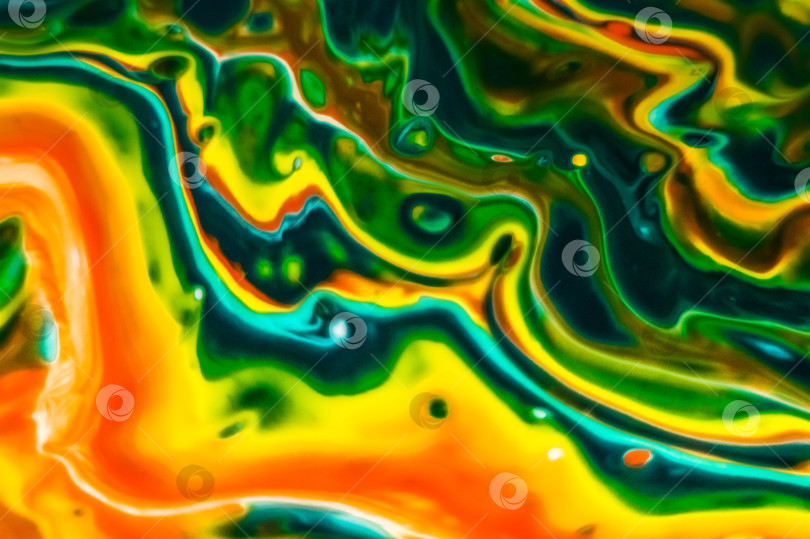 Скачать Красочный абстрактный фон. Акриловые краски. Узор из жидкого мрамора. фотосток Ozero