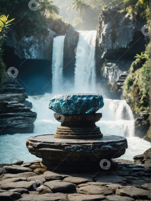 Скачать изделие подиума природа тропическая вода камень небо фотосток Ozero
