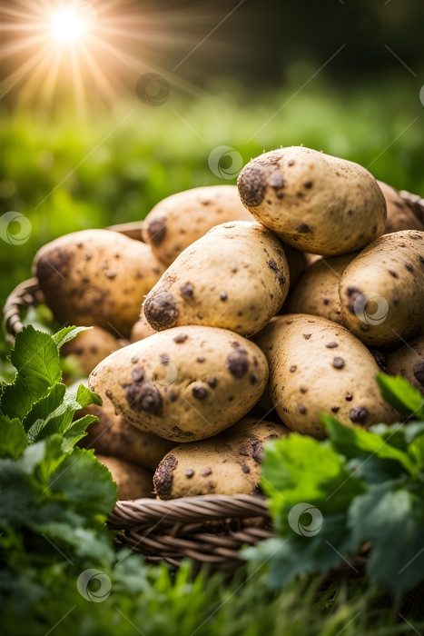 Скачать Сбор урожая картофеля в саду фотосток Ozero