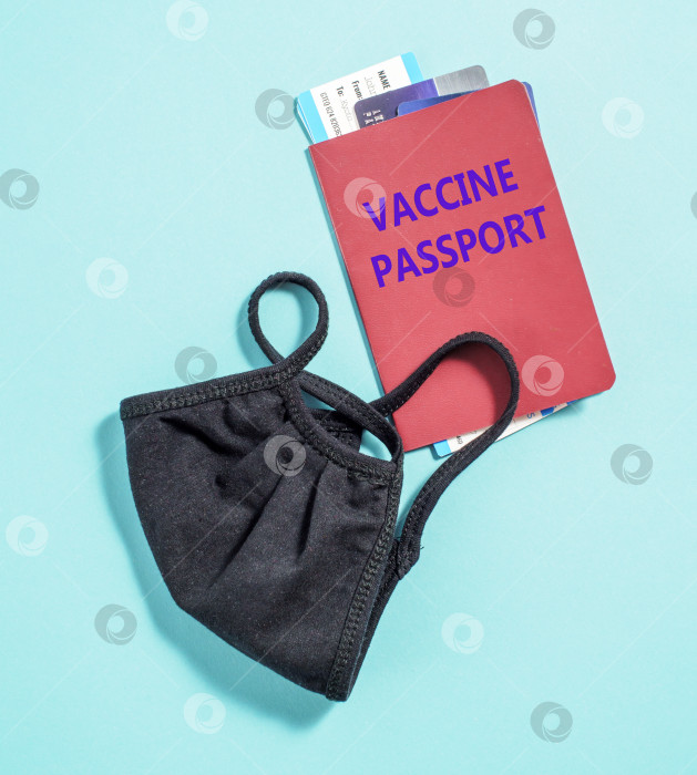 Скачать Паспорт вакцины с медицинской маской фотосток Ozero