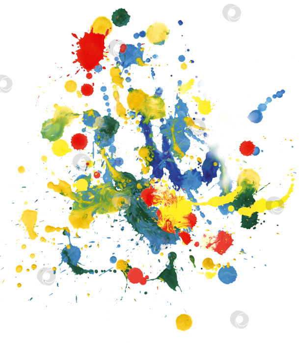 Скачать Разноцветные капли красок на прозрачном фоне фотосток Ozero
