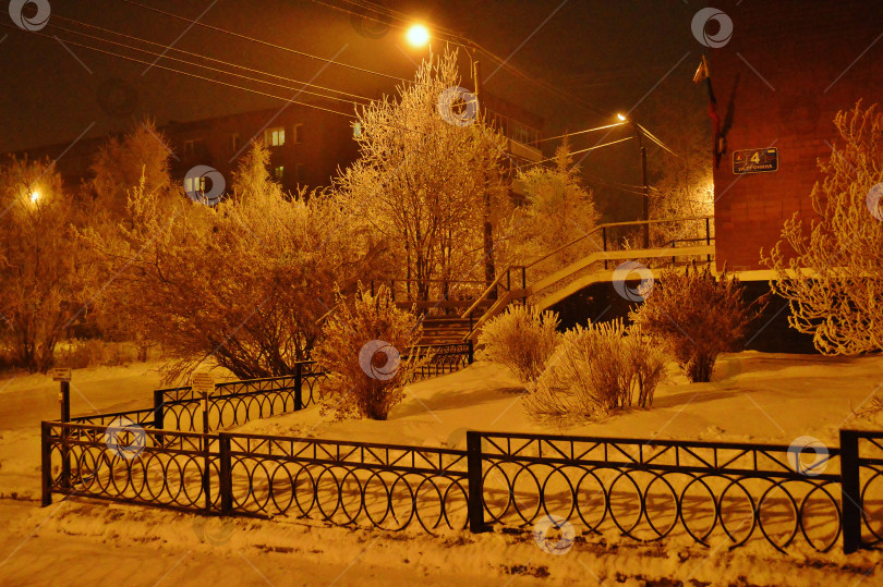 Скачать Зимний городской пейзаж. фотосток Ozero