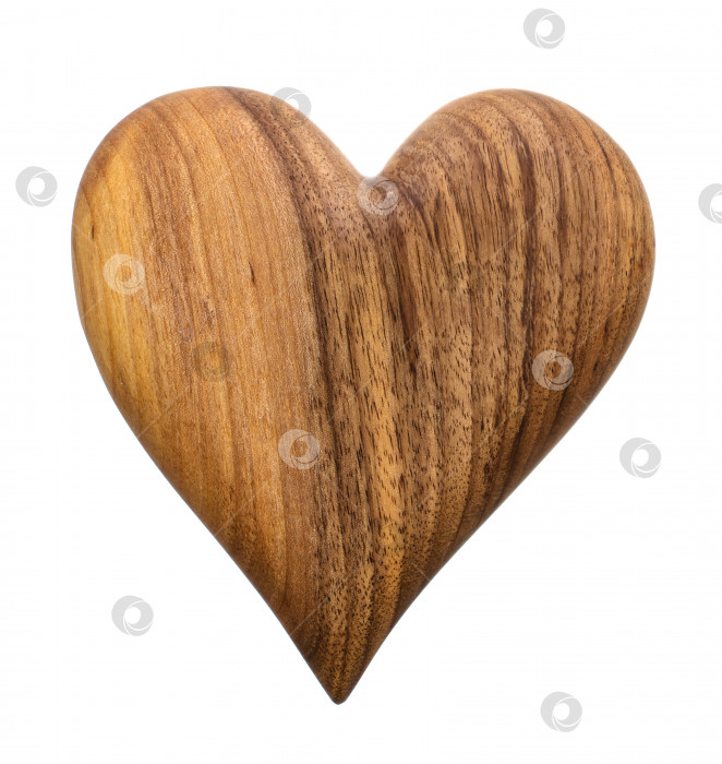 Скачать Деревянное сердце изолировано фотосток Ozero