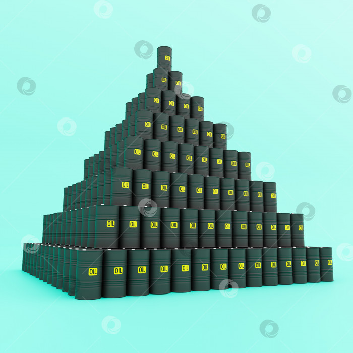 Скачать Пирамида из нефтяных бочек фотосток Ozero