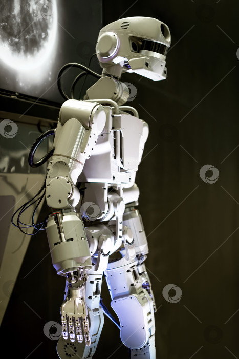 Скачать Модель робота-киборга крупным планом фотосток Ozero
