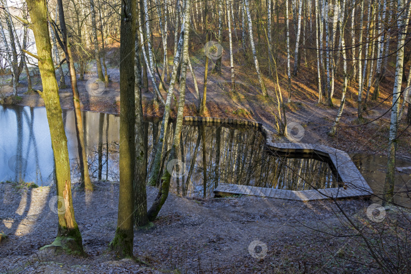 Скачать Берег пруда поздней осенью. фотосток Ozero