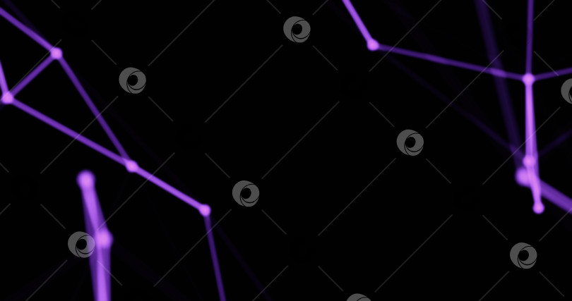 Скачать Абстрактная фиолетово-сиреневая техническая сеть. Текстурный фон с абстрактными точками и линиями. пространство для копирования. фотосток Ozero